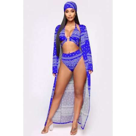 WOMEN SWIM WEAR 4 PCS BANDANA SET 7167