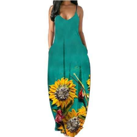 WOMEN SUMMER FASHION LONG MAXI  DRESS 10233-7
