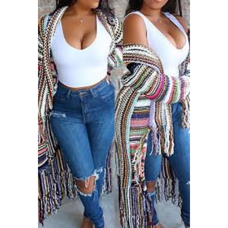 WOMEN FASHION HAVVY LONG SLEEVE SWEATER DUSTER 30802