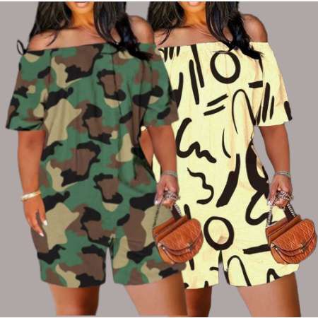 WHOLESALE | WOMEN SUMMER OFF SHOULDER ROMPER 2713