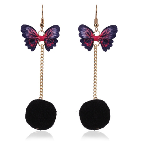 Women Earrings Handmade Multi-color Butterfly Fabric Earrings E00274