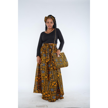 AFRICAN SKIRT WITH HAND BAG SET | Women Fashion | Wholesale |  202415