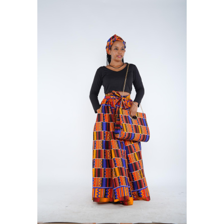 AFRICAN SKIRT WITH HAND BAG SET | Women Fashion | Wholesale |  202414