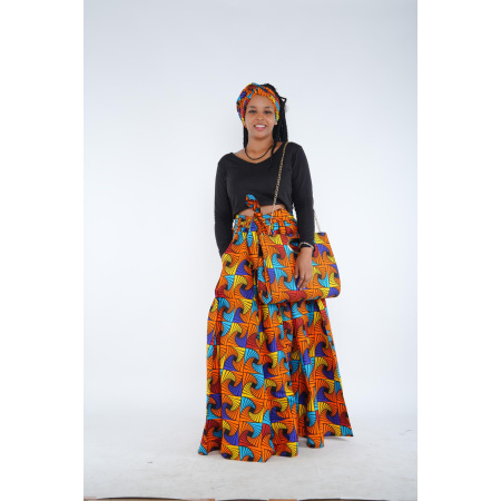 AFRICAN SKIRT WITH HAND BAG SET | Women Fashion | Wholesale |  202413