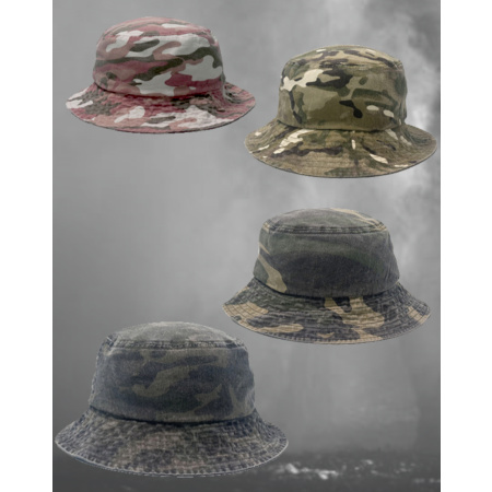 CAMO BUCKET HAT-24251 |WHOLESALE | WOMEN FASHION