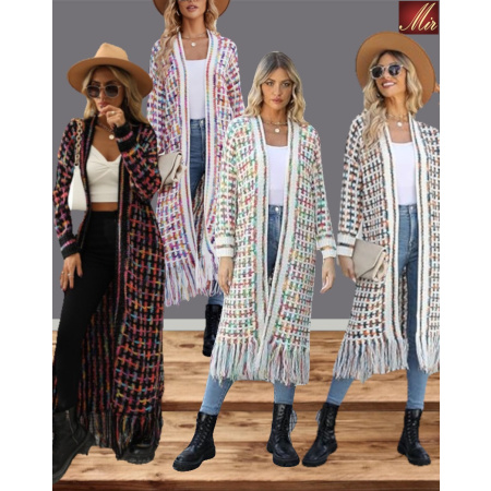 Women's Cardigan Sweater Long Sleeve Open Front Fall Winter Outwear-8059 | Wholesale