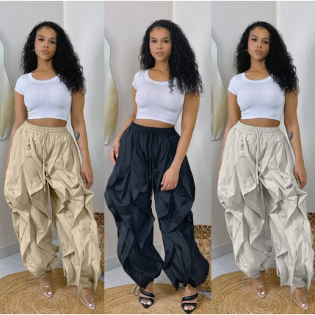 Casual Women Elegant Ruffle Lantern Pants | Wholesale -3685