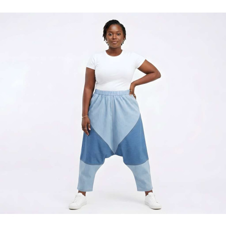 patchwork harem pants-M26 | Wholesale | Women